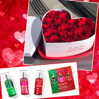 Flowers and Mini Gift Box Set For Women (4mua FNG-025)