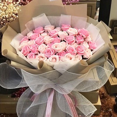 50 Pink soap Roses bouquet (4mua SOAP-050P)