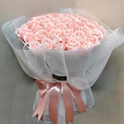 100 Pink soap Roses bouquet (4mua SOAP-100P)